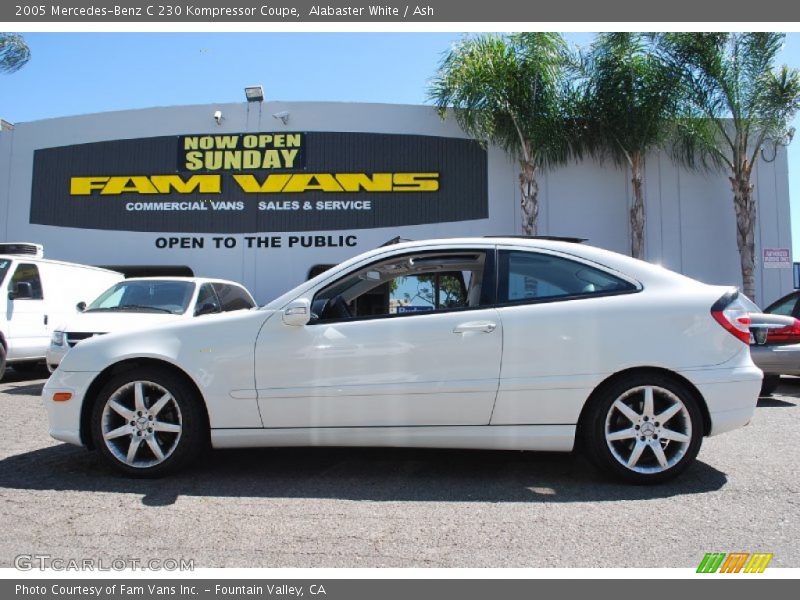 Alabaster White / Ash 2005 Mercedes-Benz C 230 Kompressor Coupe