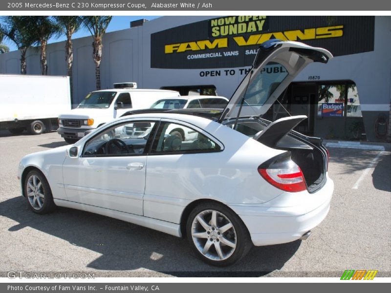 Alabaster White / Ash 2005 Mercedes-Benz C 230 Kompressor Coupe