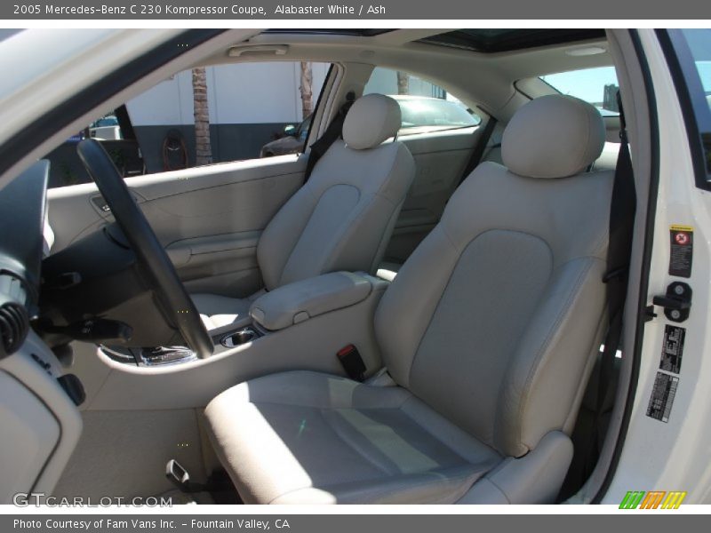 Alabaster White / Ash 2005 Mercedes-Benz C 230 Kompressor Coupe