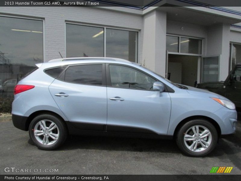 Aurora Blue / Taupe 2013 Hyundai Tucson GLS AWD