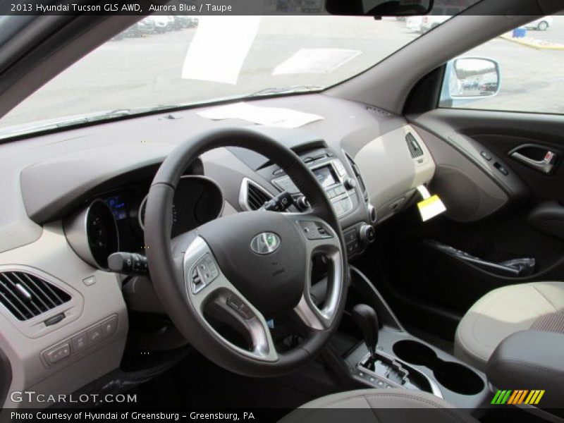 Aurora Blue / Taupe 2013 Hyundai Tucson GLS AWD