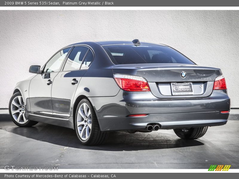 Platinum Grey Metallic / Black 2009 BMW 5 Series 535i Sedan