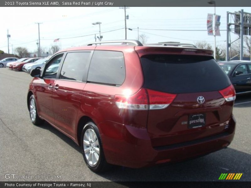 Salsa Red Pearl / Light Gray 2013 Toyota Sienna XLE AWD