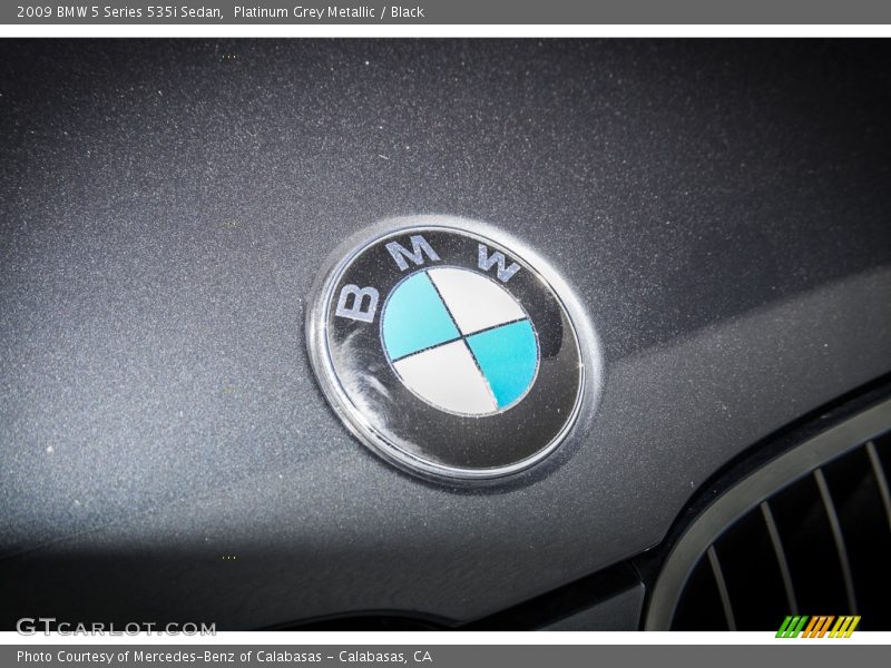 Platinum Grey Metallic / Black 2009 BMW 5 Series 535i Sedan