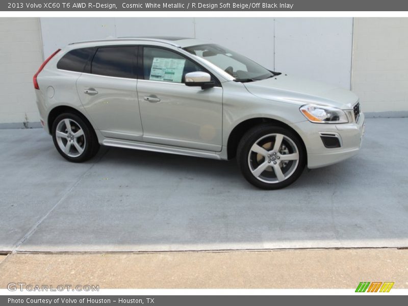 Cosmic White Metallic / R Design Soft Beige/Off Black Inlay 2013 Volvo XC60 T6 AWD R-Design