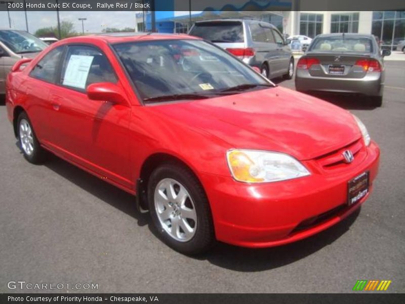 Rallye Red / Black 2003 Honda Civic EX Coupe