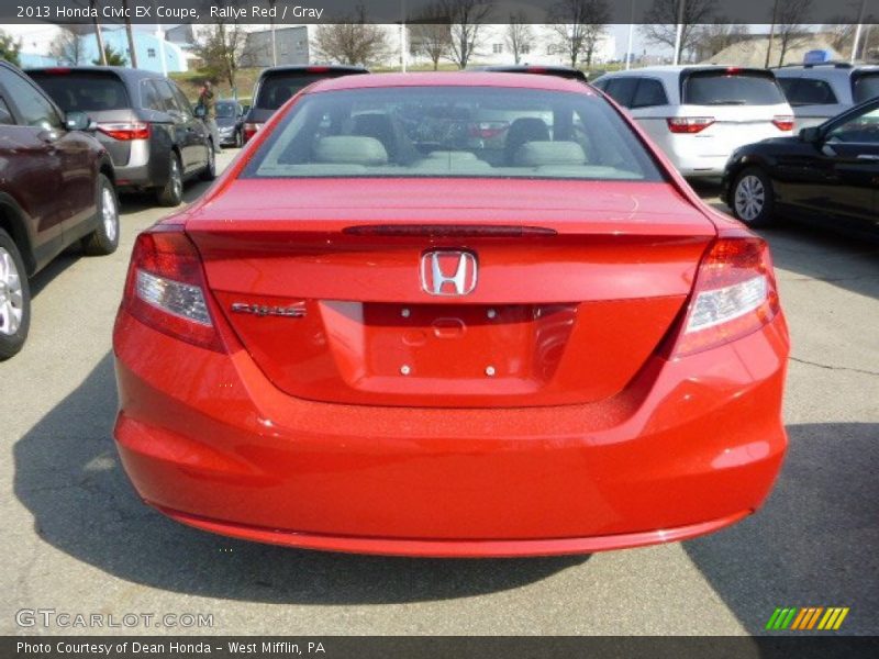 Rallye Red / Gray 2013 Honda Civic EX Coupe