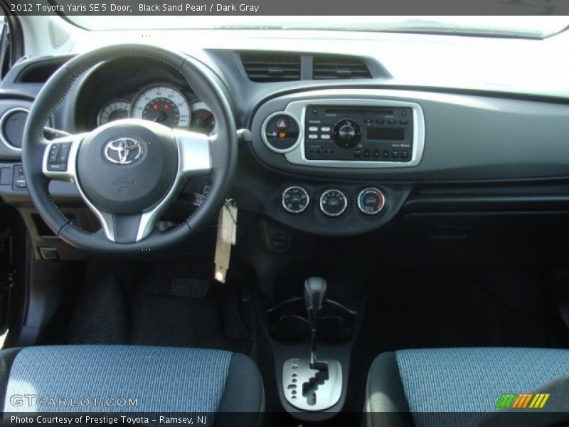 Black Sand Pearl / Dark Gray 2012 Toyota Yaris SE 5 Door