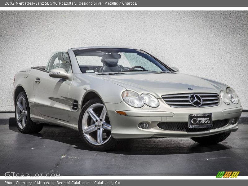 designo Silver Metallic / Charcoal 2003 Mercedes-Benz SL 500 Roadster