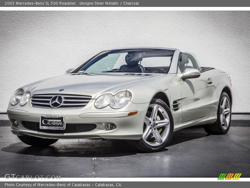 designo Silver Metallic / Charcoal 2003 Mercedes-Benz SL 500 Roadster