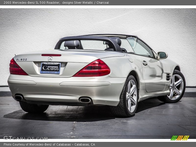 designo Silver Metallic / Charcoal 2003 Mercedes-Benz SL 500 Roadster