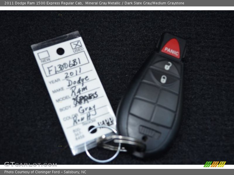 Mineral Gray Metallic / Dark Slate Gray/Medium Graystone 2011 Dodge Ram 1500 Express Regular Cab