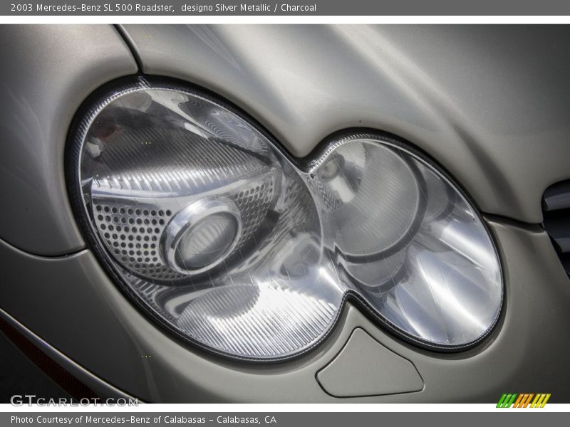 designo Silver Metallic / Charcoal 2003 Mercedes-Benz SL 500 Roadster