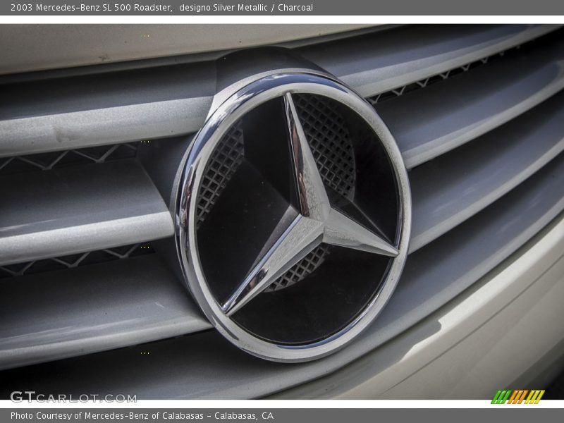 designo Silver Metallic / Charcoal 2003 Mercedes-Benz SL 500 Roadster