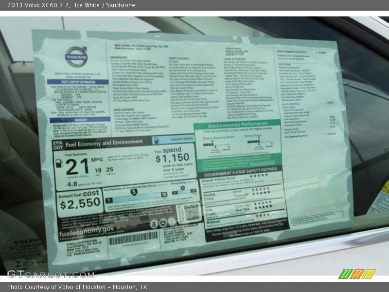 Ice White / Sandstone 2013 Volvo XC60 3.2
