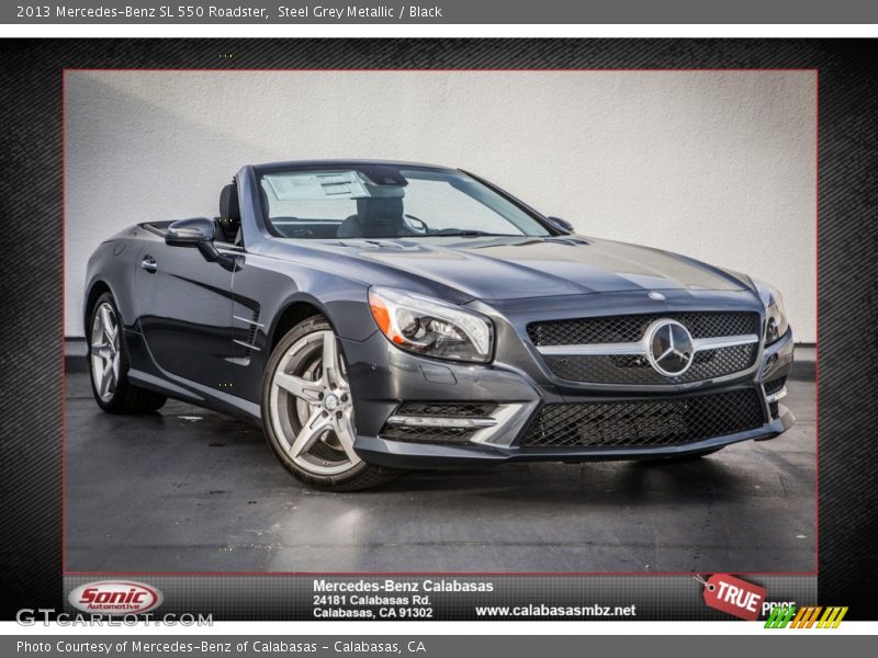 Steel Grey Metallic / Black 2013 Mercedes-Benz SL 550 Roadster