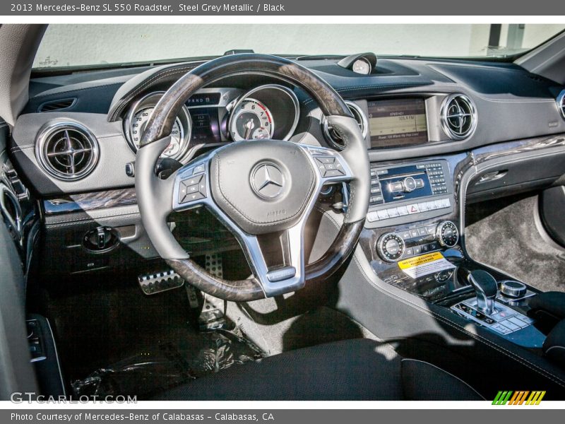 Steel Grey Metallic / Black 2013 Mercedes-Benz SL 550 Roadster
