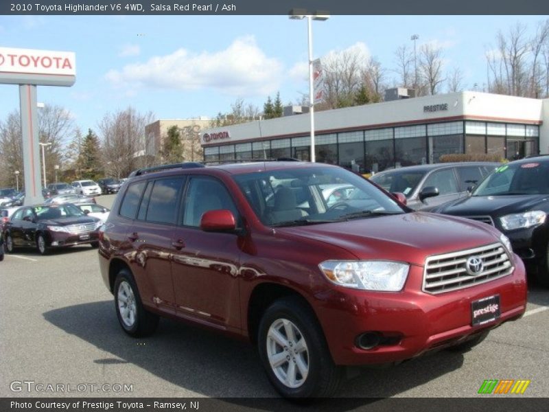 Salsa Red Pearl / Ash 2010 Toyota Highlander V6 4WD