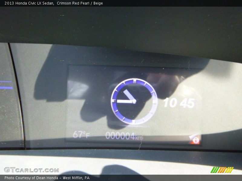 Crimson Red Pearl / Beige 2013 Honda Civic LX Sedan