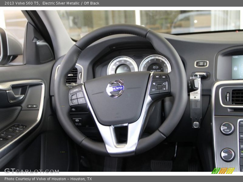 Electric Silver Metallic / Off Black 2013 Volvo S60 T5