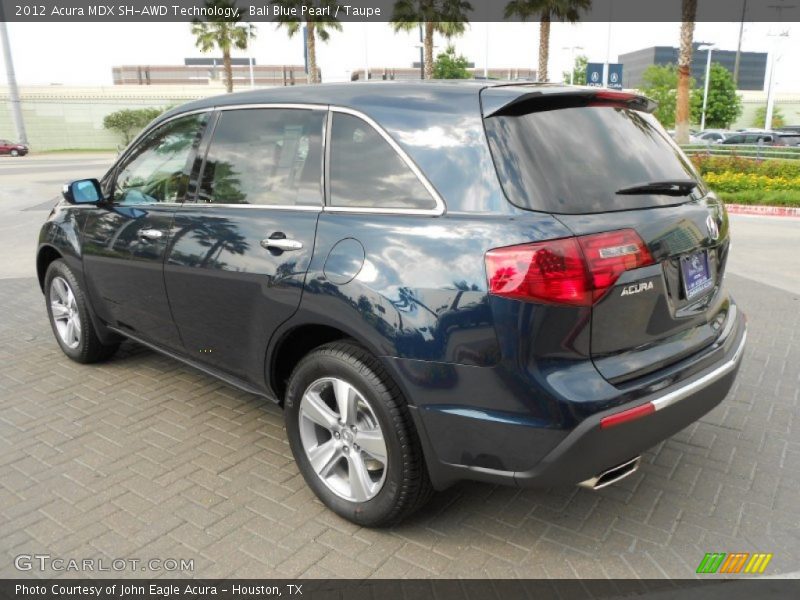 Bali Blue Pearl / Taupe 2012 Acura MDX SH-AWD Technology