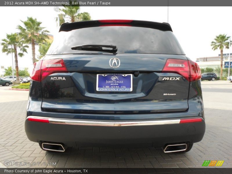 Bali Blue Pearl / Taupe 2012 Acura MDX SH-AWD Technology