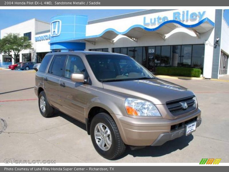 Sandstone Metallic / Saddle 2004 Honda Pilot EX-L 4WD