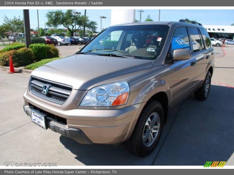 Sandstone Metallic / Saddle 2004 Honda Pilot EX-L 4WD