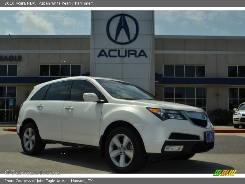 Aspen White Pearl / Parchment 2010 Acura MDX