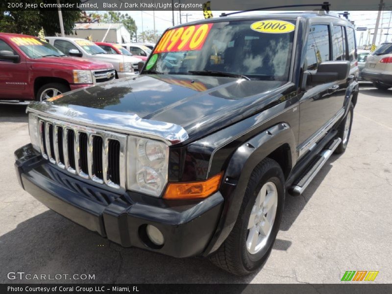 Black / Dark Khaki/Light Graystone 2006 Jeep Commander Limited