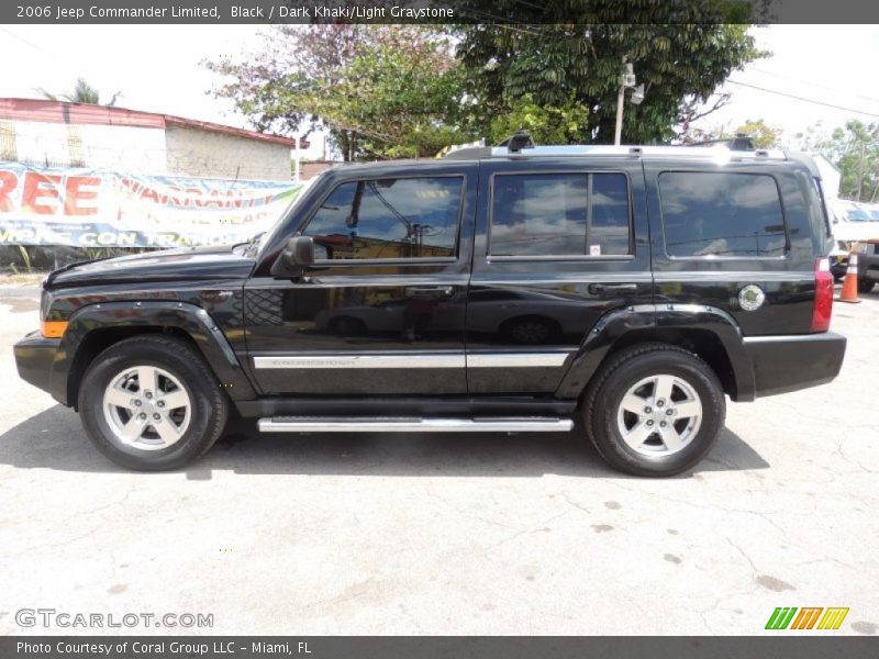 Black / Dark Khaki/Light Graystone 2006 Jeep Commander Limited