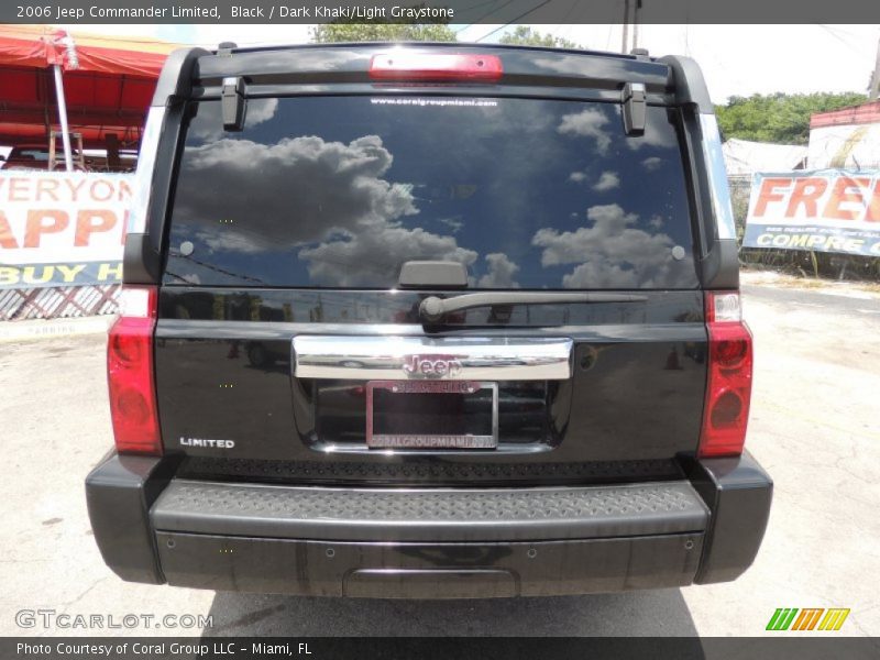Black / Dark Khaki/Light Graystone 2006 Jeep Commander Limited
