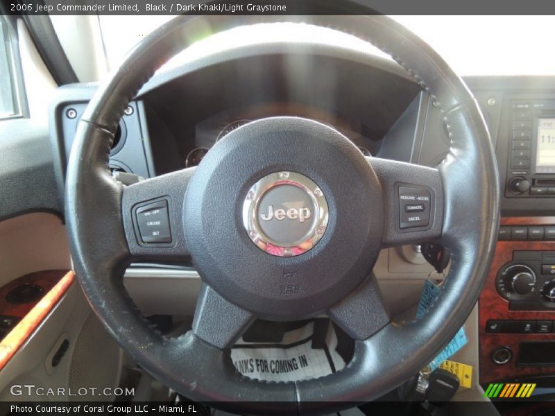 Black / Dark Khaki/Light Graystone 2006 Jeep Commander Limited