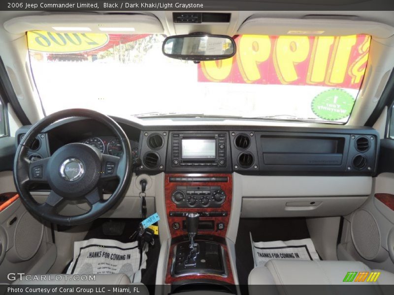 Black / Dark Khaki/Light Graystone 2006 Jeep Commander Limited
