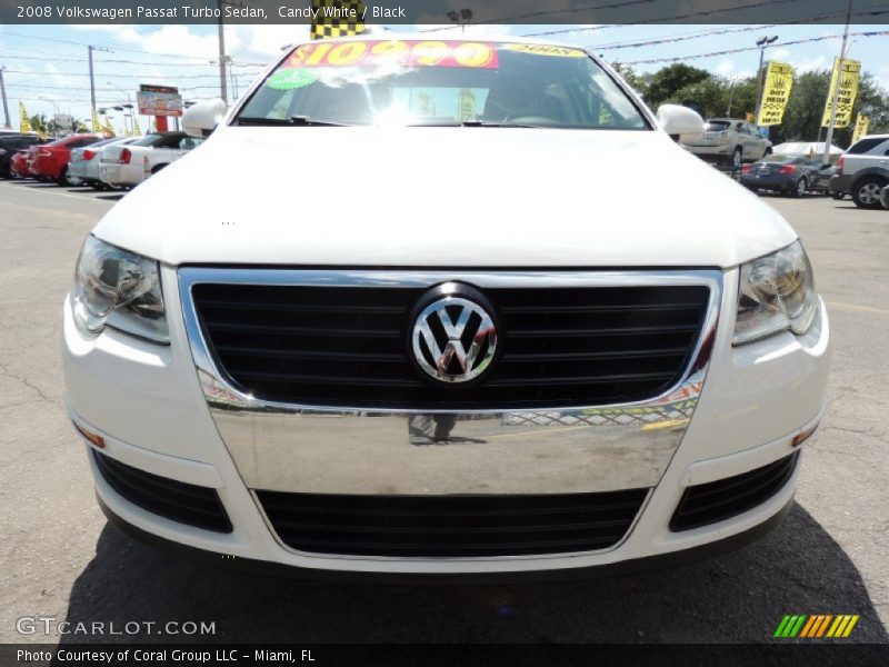 Candy White / Black 2008 Volkswagen Passat Turbo Sedan