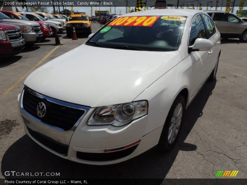 Candy White / Black 2008 Volkswagen Passat Turbo Sedan