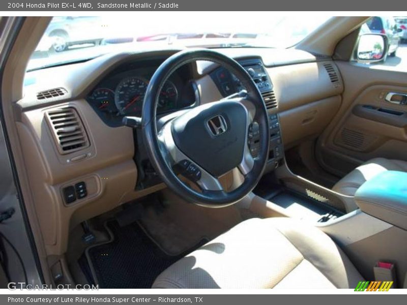 Sandstone Metallic / Saddle 2004 Honda Pilot EX-L 4WD