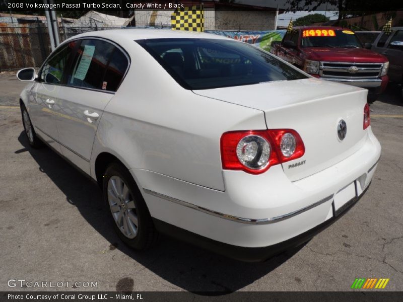 Candy White / Black 2008 Volkswagen Passat Turbo Sedan