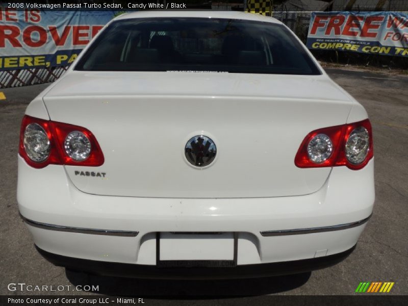 Candy White / Black 2008 Volkswagen Passat Turbo Sedan