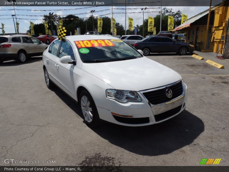 Candy White / Black 2008 Volkswagen Passat Turbo Sedan
