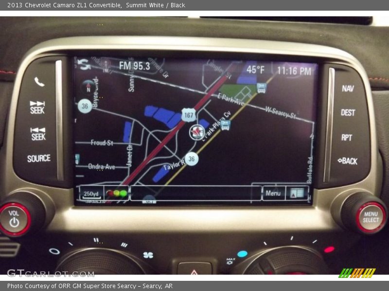Navigation of 2013 Camaro ZL1 Convertible