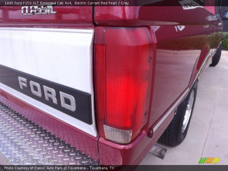 Electric Currant Red Pearl / Gray 1995 Ford F150 XLT Extended Cab 4x4