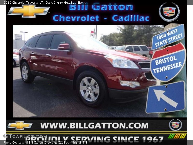 Dark Cherry Metallic / Ebony 2010 Chevrolet Traverse LT