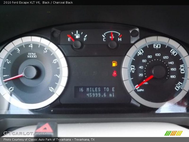 Black / Charcoal Black 2010 Ford Escape XLT V6