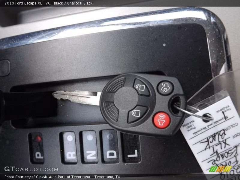 Black / Charcoal Black 2010 Ford Escape XLT V6