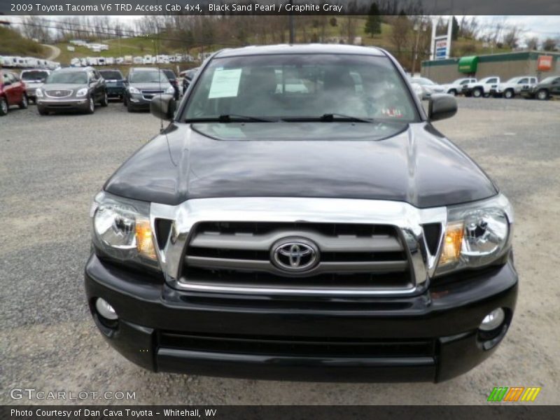 Black Sand Pearl / Graphite Gray 2009 Toyota Tacoma V6 TRD Access Cab 4x4