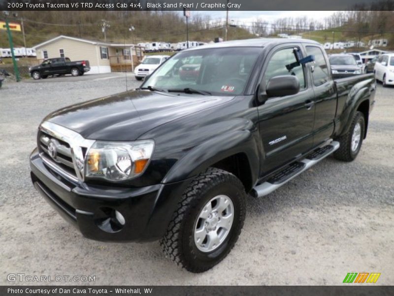 Black Sand Pearl / Graphite Gray 2009 Toyota Tacoma V6 TRD Access Cab 4x4