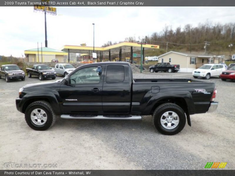 Black Sand Pearl / Graphite Gray 2009 Toyota Tacoma V6 TRD Access Cab 4x4