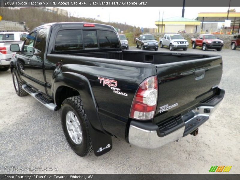 Black Sand Pearl / Graphite Gray 2009 Toyota Tacoma V6 TRD Access Cab 4x4