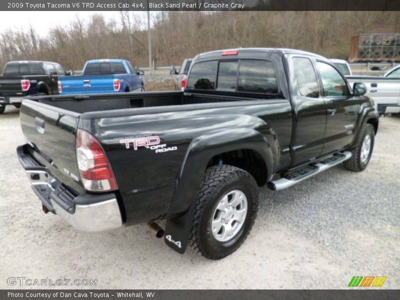 Black Sand Pearl / Graphite Gray 2009 Toyota Tacoma V6 TRD Access Cab 4x4